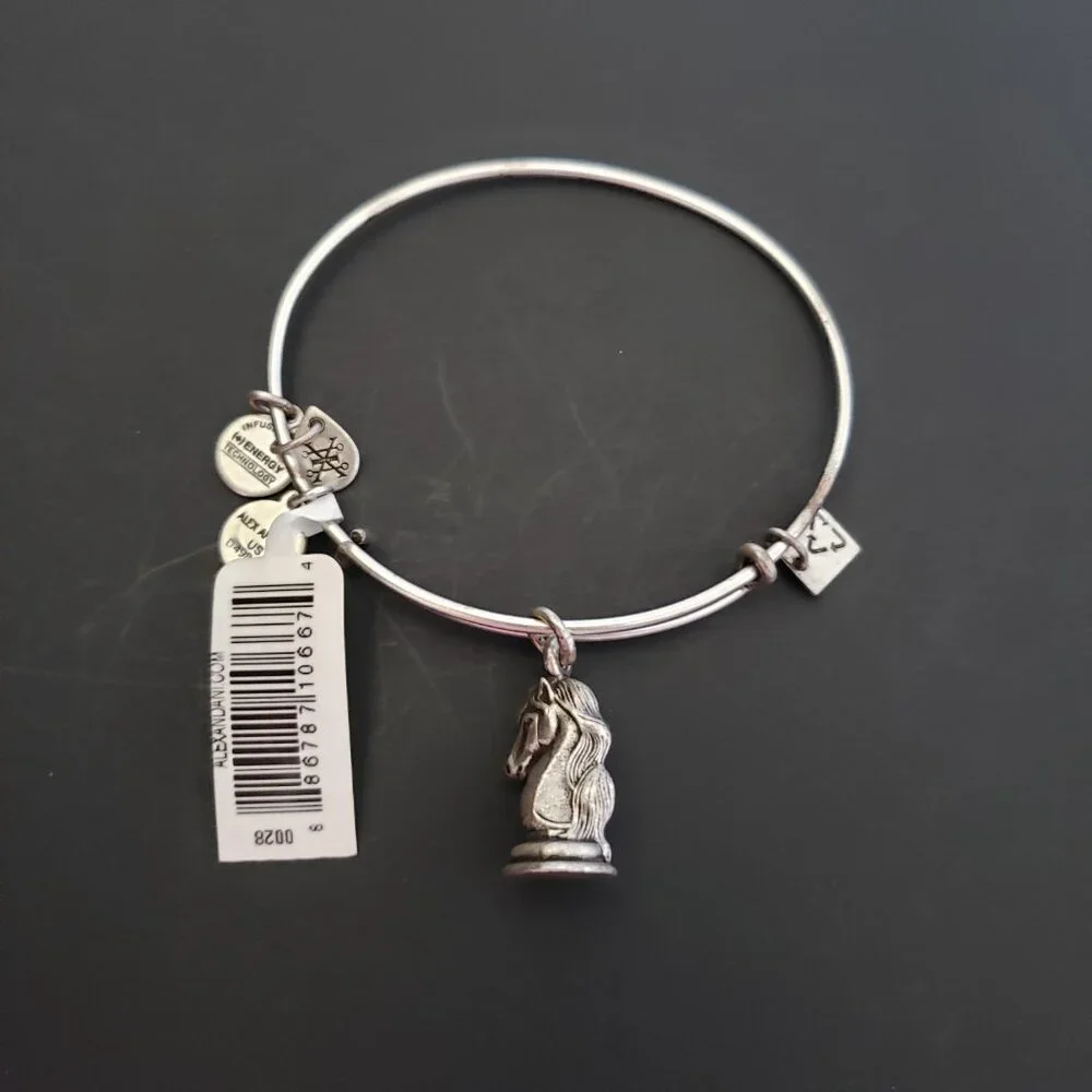 NWT ALEX AND ANI "THE KNIGHT" BRACELET Chess  Horse  750 - Picture 5 of 5